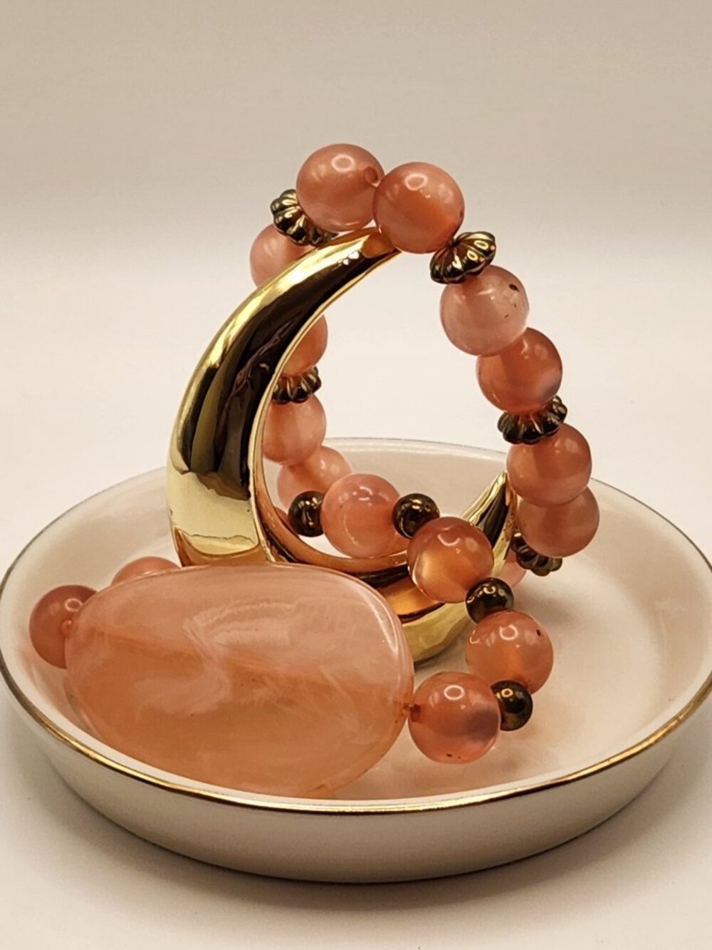 3 for $18 Avant Garde bracelet set marbled pink gold hardware VGUC